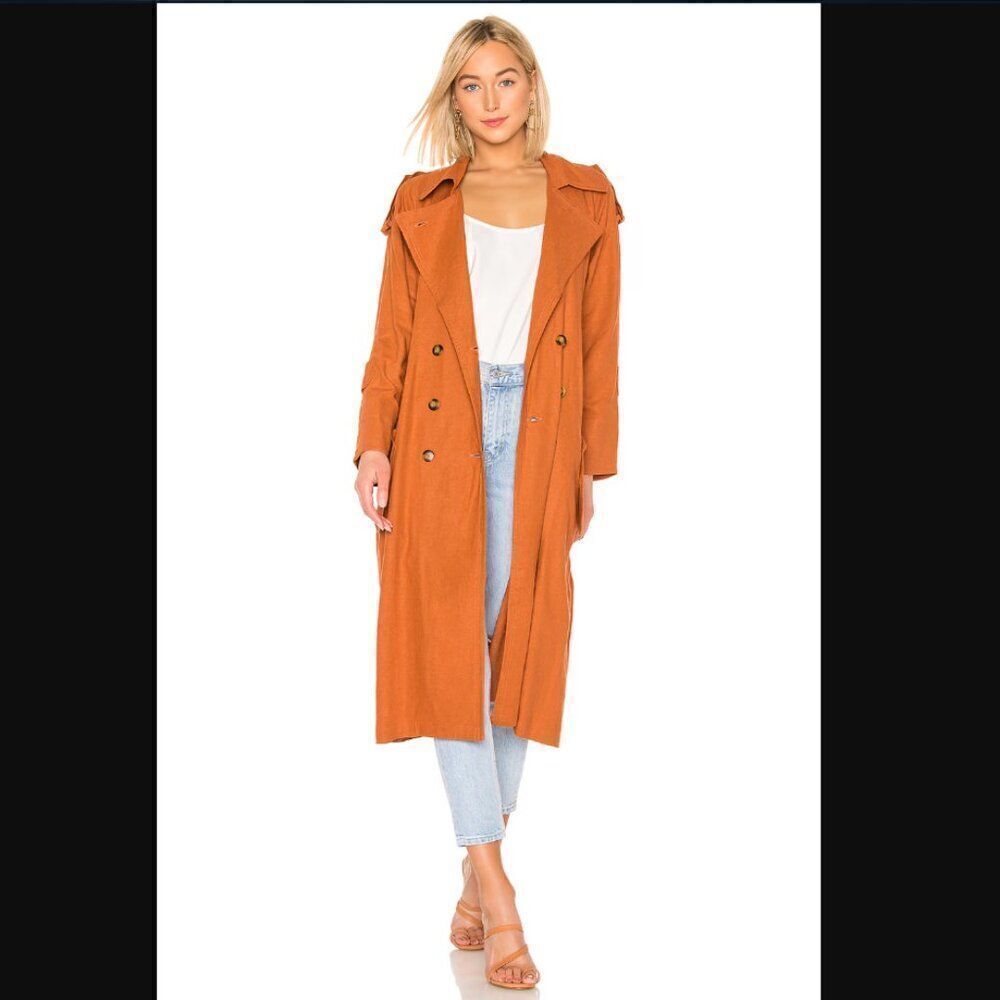 NWOT Jen's Pirate Booty Basic Instinct Trench Coat in Sunburn | Size S